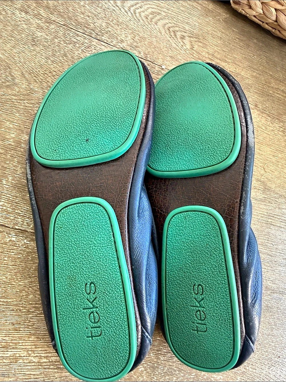 Tieks Ballet Flats Metallic Navy Blue - Picture 2 of 3